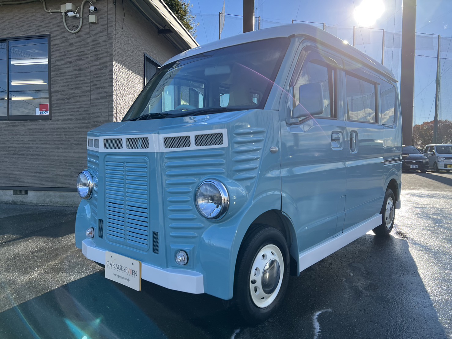 SOLD OUT エブリイ　フレンチバス仕様　水色